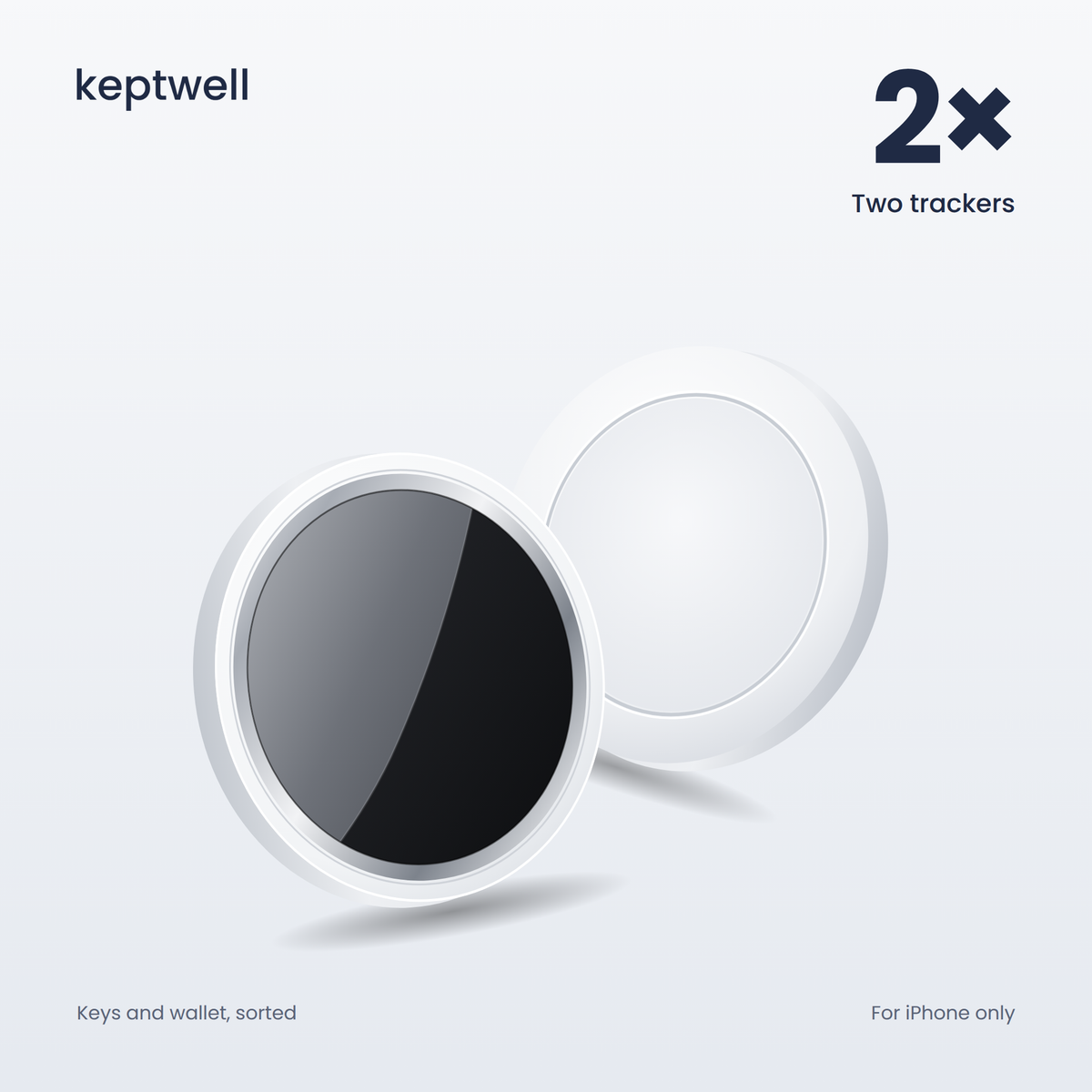 Keptwell Smart Tracker – Works with Apple Find My