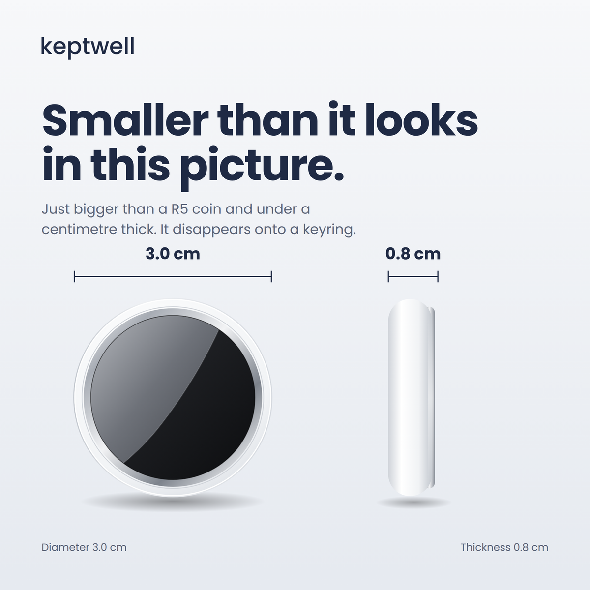 Keptwell Smart Tracker – Works with Apple Find My