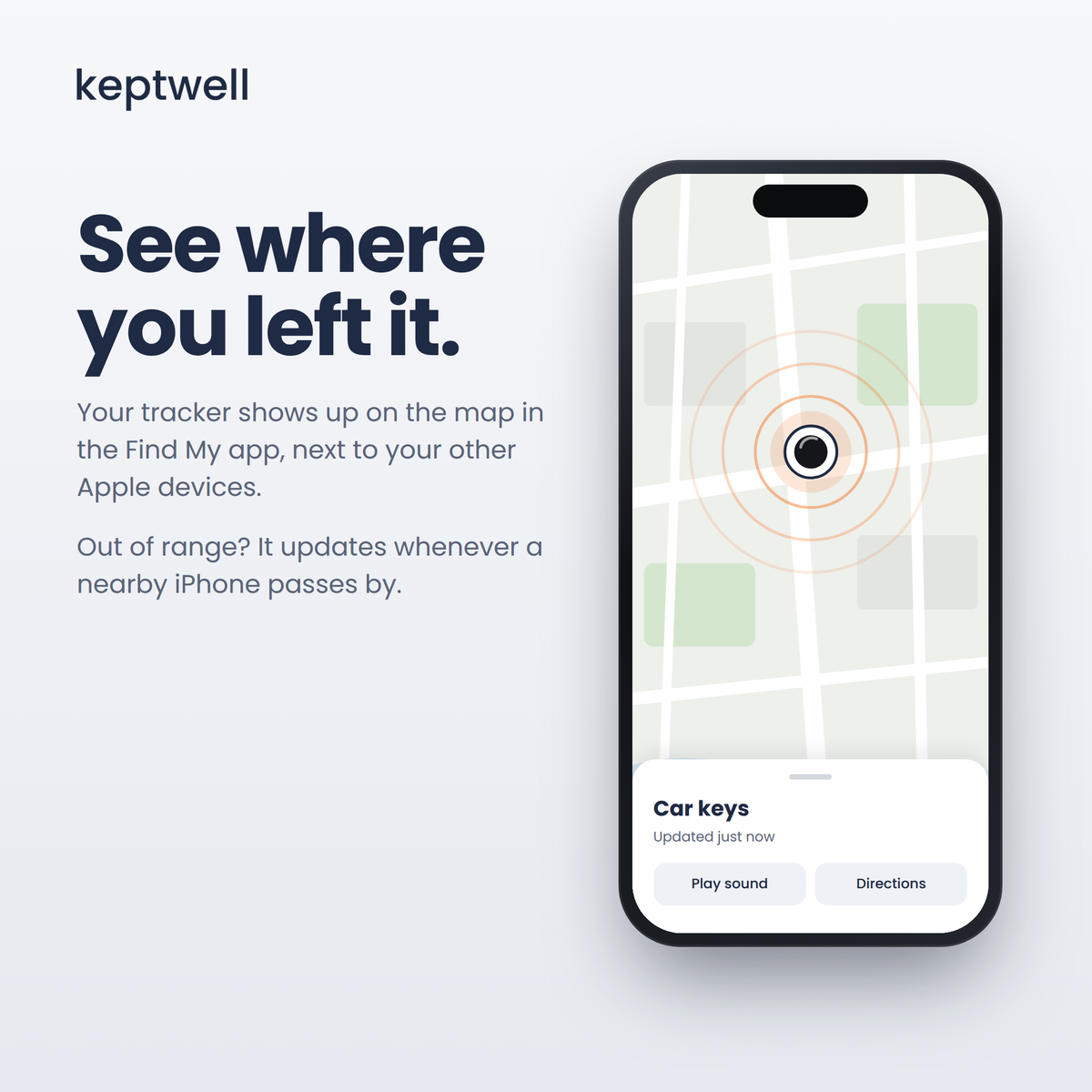 Keptwell Smart Tracker – Works with Apple Find My