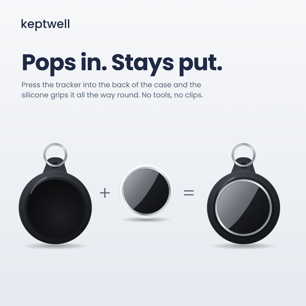 Keptwell Silicone Keyring Case