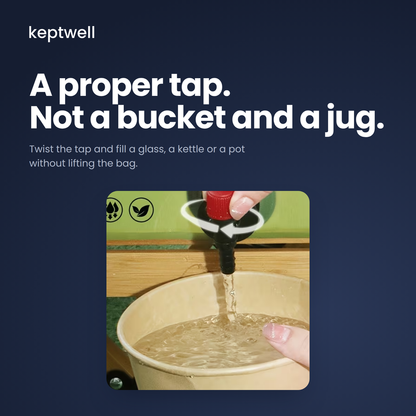 Fold-Flat 8L Water Carrier with Tap